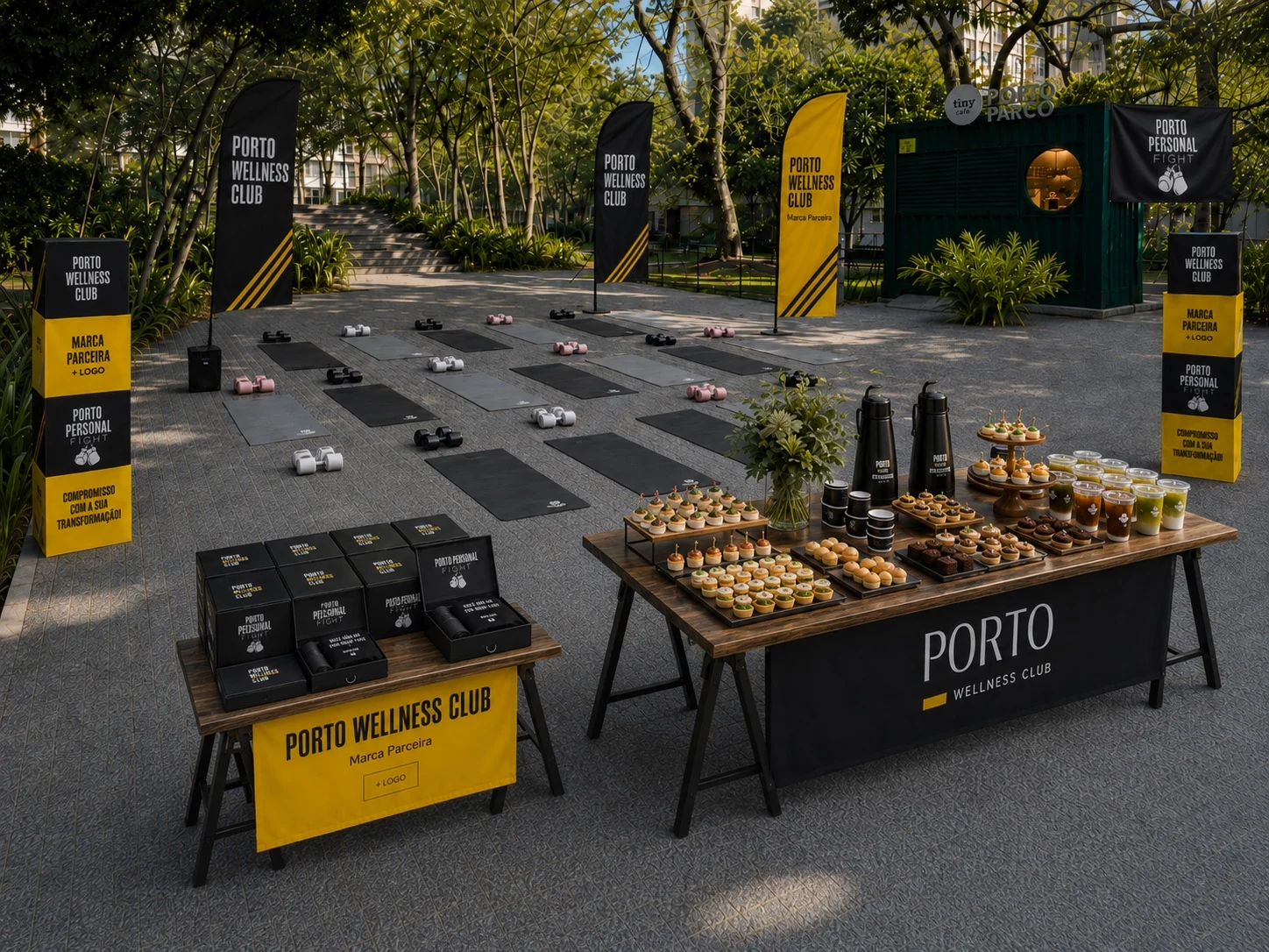 Estrutura planejada do Porto Wellness Club na Praça Tenente Costa